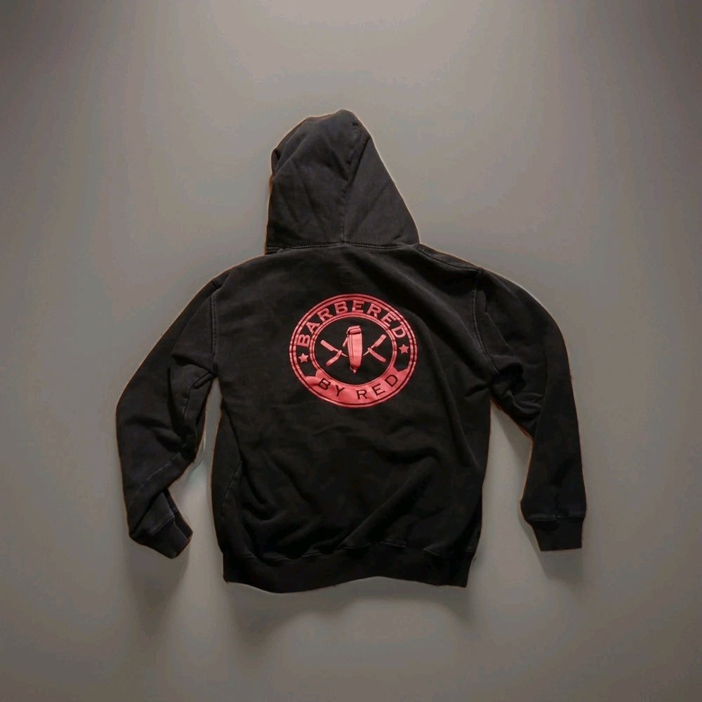 Heavy Washed Black Graphic Hoodie Y2k Grunge Vtg Vintage Unisex Woman Men Small